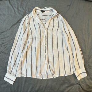 Dynamite White and Black Notched Collar Button Down Shirt

#1050